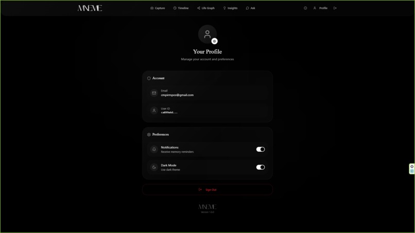 MNEME – screenshot 2
