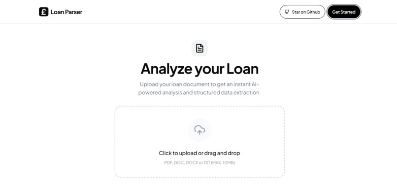 Loan Parser - AI Loan analysis tool – screenshot 2