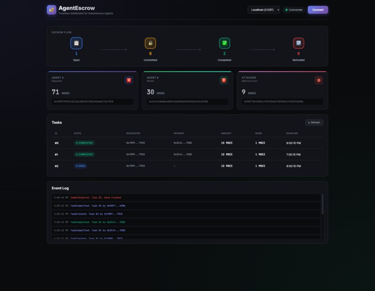 AgentEscrow: Griefing-Resistant Settlement Primitive – screenshot 2