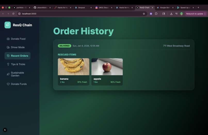 ResQChain-Food waste management system – screenshot 5