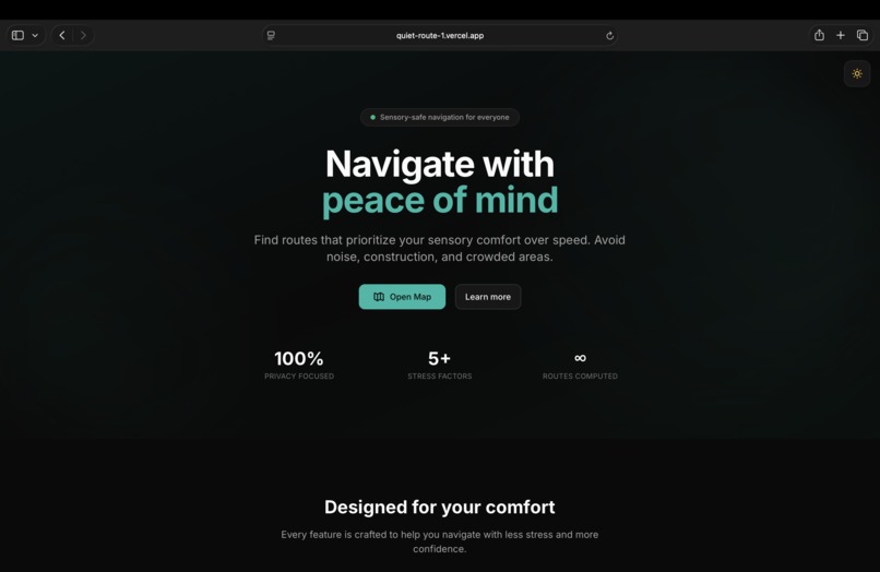 quiet-route – screenshot 1
