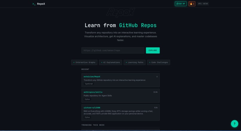 RepoX – screenshot 1