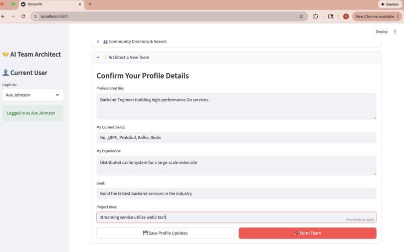 AI Team Architect – screenshot 1