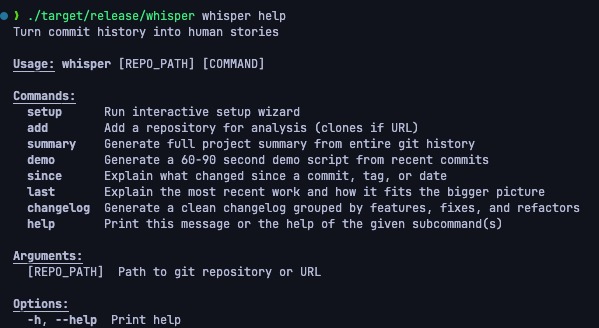 Git Whisper – screenshot 1