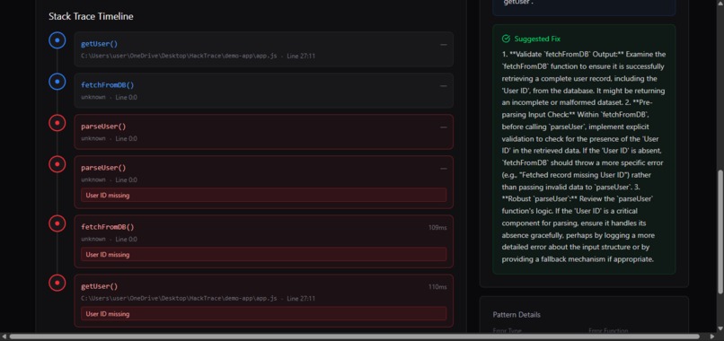 HackTrace – screenshot 3