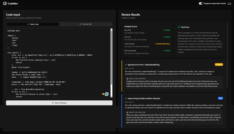 CodeRev – screenshot 3