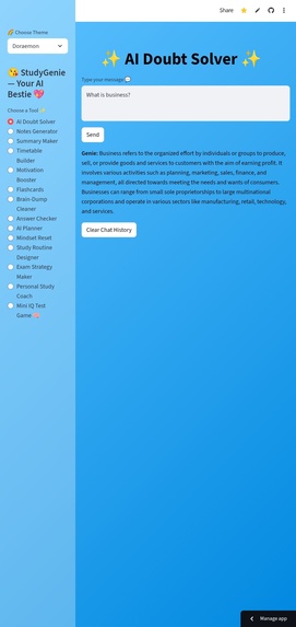 StudyGenie AI — Your AI Study Bestie  – screenshot 1