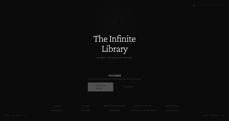 The Infinite Library - FICCIONES – screenshot 1