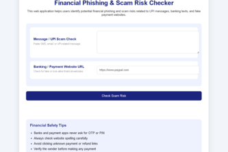 Financial Phishing & Scam Risk Checker