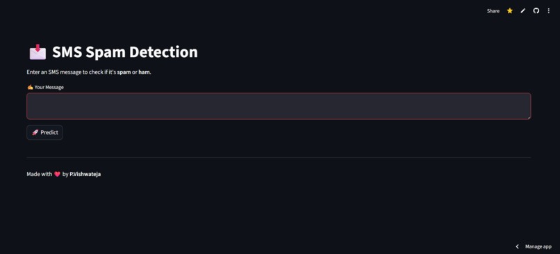 sms-spam-detector – screenshot 1