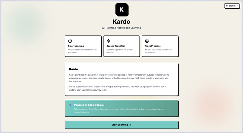 Kardo - AI-Powered Spaced Repetition Learning – screenshot 1