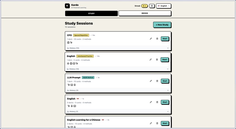 Kardo - AI-Powered Spaced Repetition Learning – screenshot 4