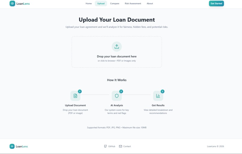 Loanlens Web Application – screenshot 2