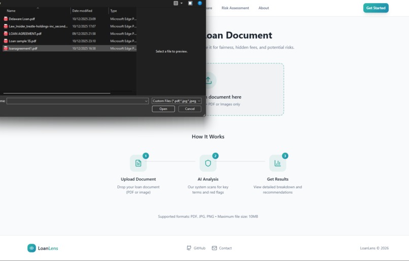 Loanlens Web Application – screenshot 3