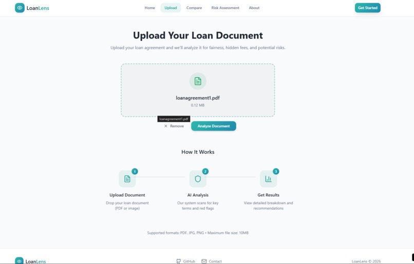 Loanlens Web Application – screenshot 4