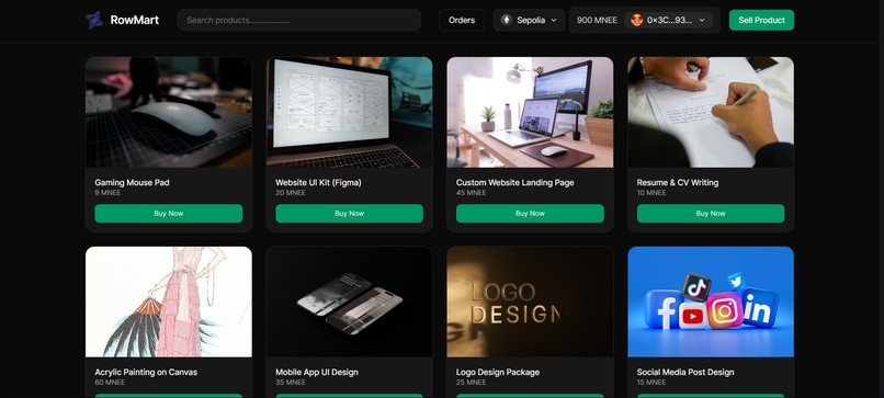 RowMart – screenshot 1
