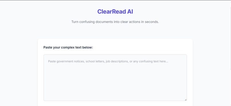 ClearRead AI – screenshot 1