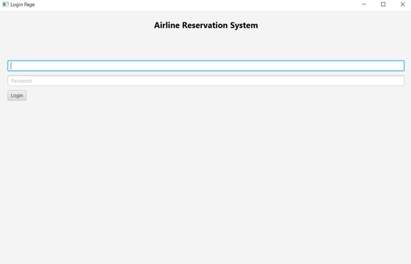 Airline Reservation System – screenshot 2