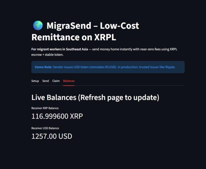 Migrasend – screenshot 4