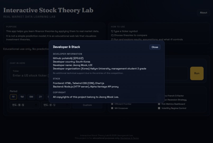 Interactive Stock Theory Lab – screenshot 3