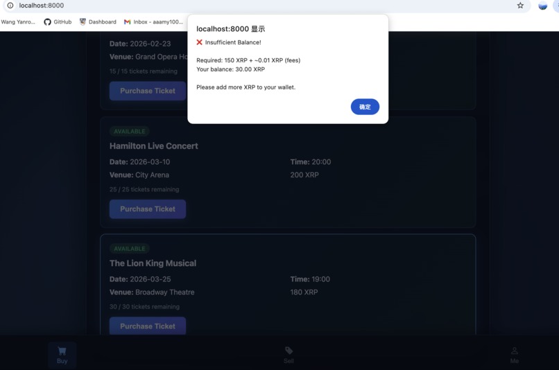 Blockchain Based Ticketing Platform – screenshot 1