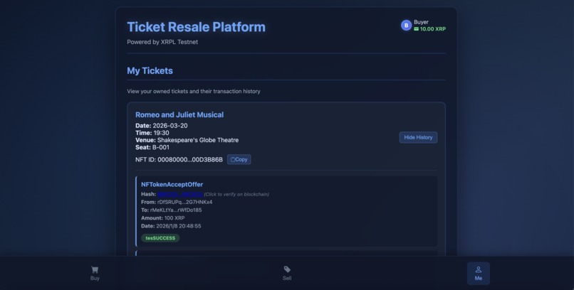 Blockchain Based Ticketing Platform – screenshot 2