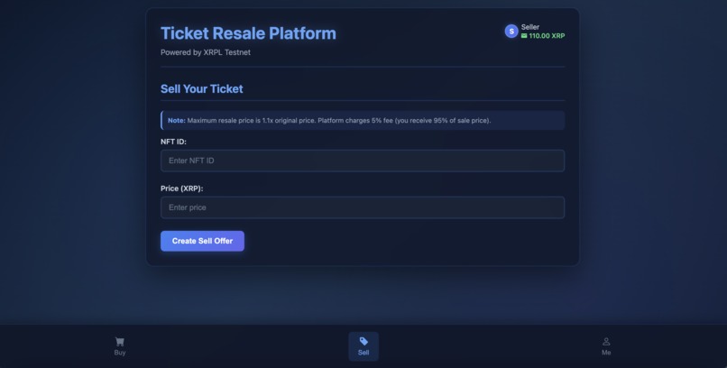 Blockchain Based Ticketing Platform – screenshot 3