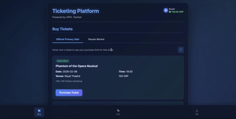 Blockchain Based Ticketing Platform – screenshot 5