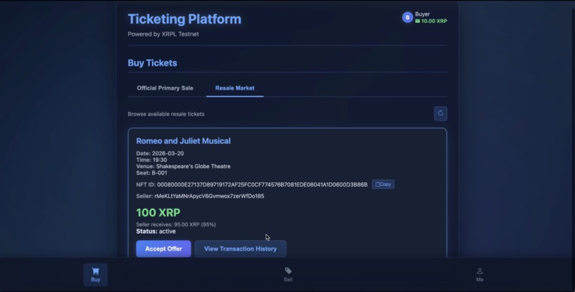 Blockchain Based Ticketing Platform – screenshot 6