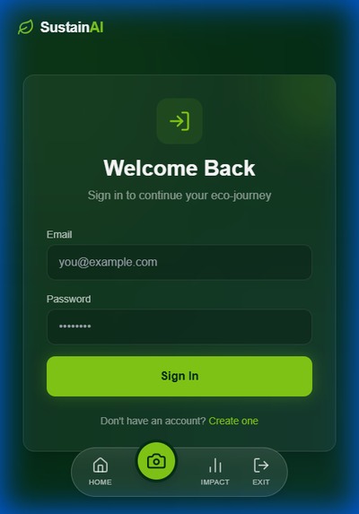 SustainAI – screenshot 1