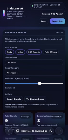 CivicLens AI – screenshot 1