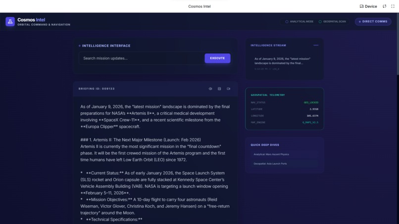 Cosmos Intel – screenshot 3