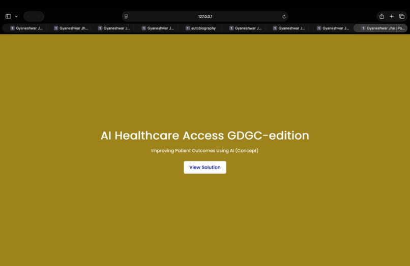AI-Healthcare Access GDGC-edition – screenshot 1