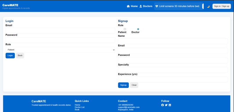 CareMate – A Compassion-Driven Digital Healthcare Platform – screenshot 3