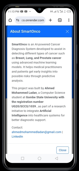 SmartOnco – AI Multi-Cancer Risk Assessment – screenshot 7