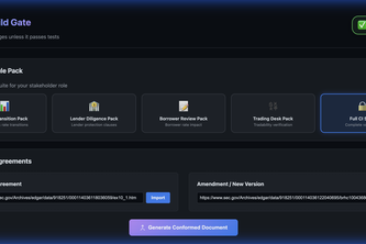 LoanBuild Gate: CI/CD for Credit Agreements