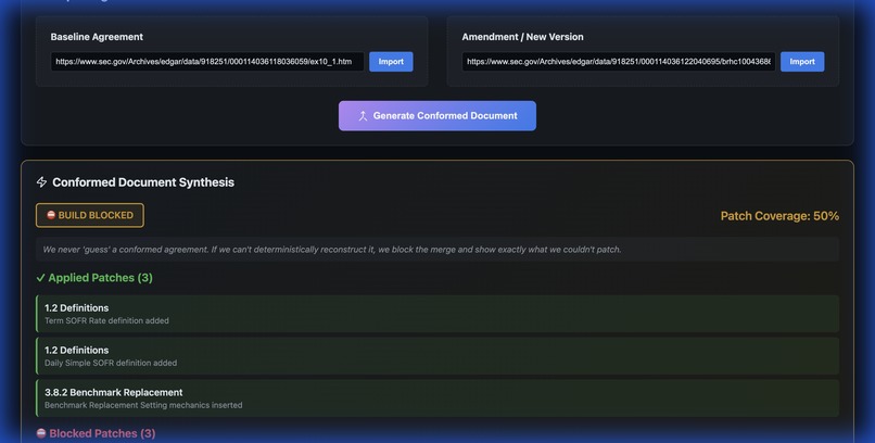 LoanBuild Gate: CI/CD for Credit Agreements – screenshot 3