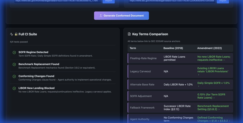 LoanBuild Gate: CI/CD for Credit Agreements – screenshot 4
