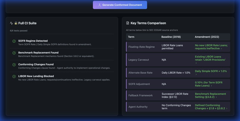 LoanBuild Gate: CI/CD for Credit Agreements – screenshot 5