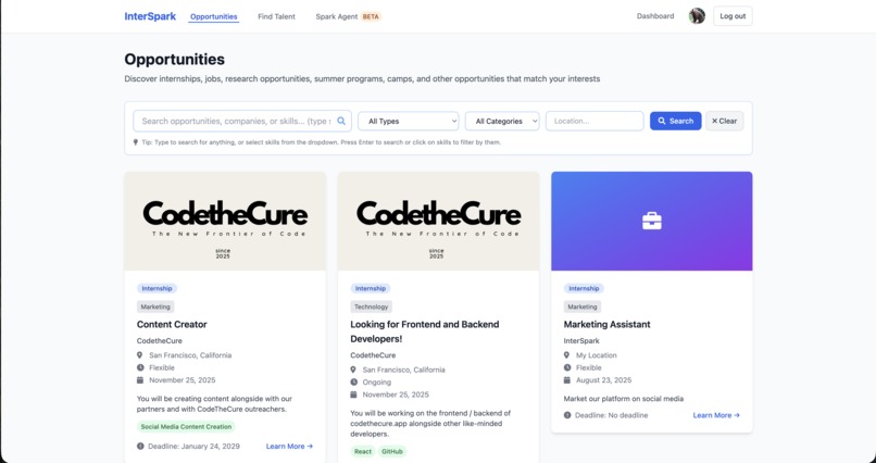 InterSpark – screenshot 3