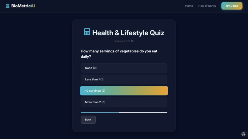 BioMetric AI - Advanced Obesity Risk Assessment – screenshot 3