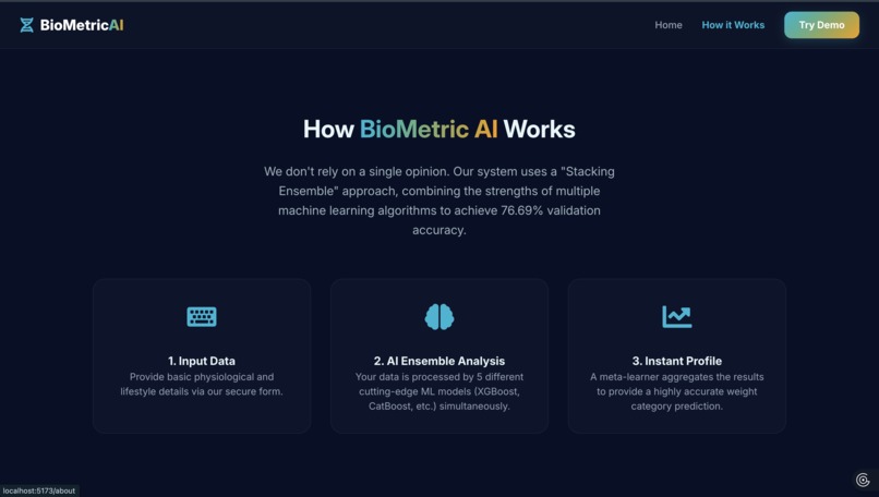 BioMetric AI - Advanced Obesity Risk Assessment – screenshot 2