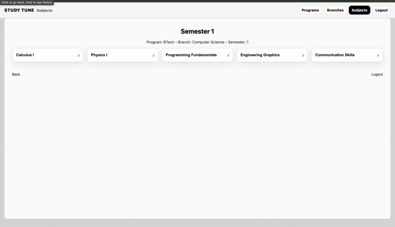 STUDY TUNE – screenshot 2