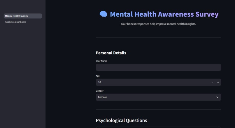  Mental Health Analytics App – screenshot 1