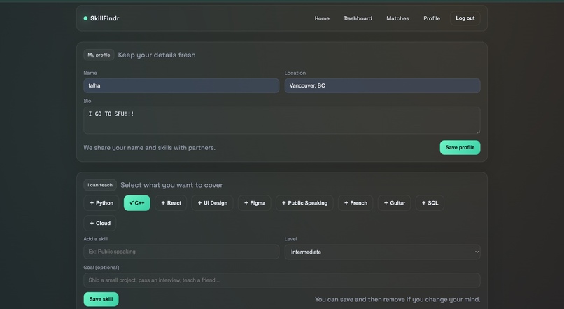 SkillFindr – screenshot 3