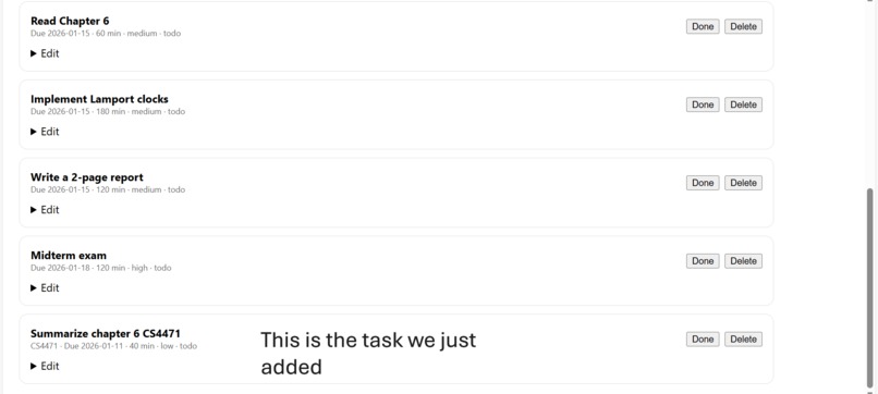 Academic Overwhelm Assistant – screenshot 2