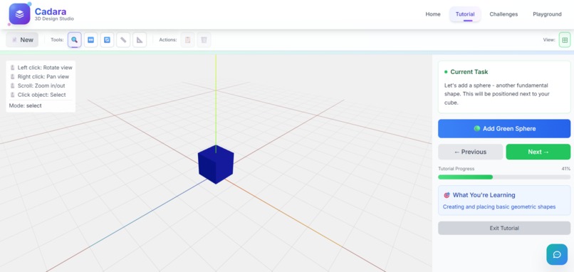 Cadara – AI Powered 3D Design Learning Platform – screenshot 3