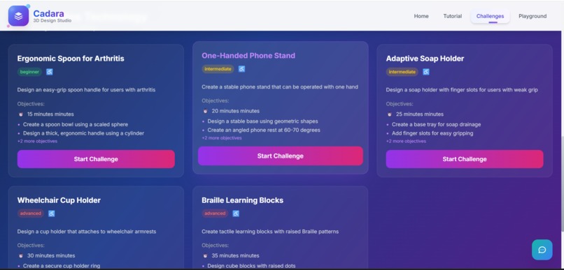 Cadara – AI Powered 3D Design Learning Platform – screenshot 4