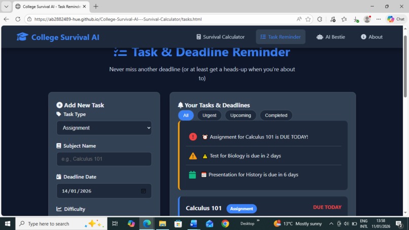College Survival AI – Smart Student Assistant – screenshot 2