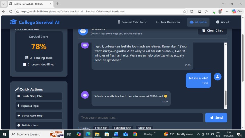 College Survival AI – Smart Student Assistant – screenshot 3